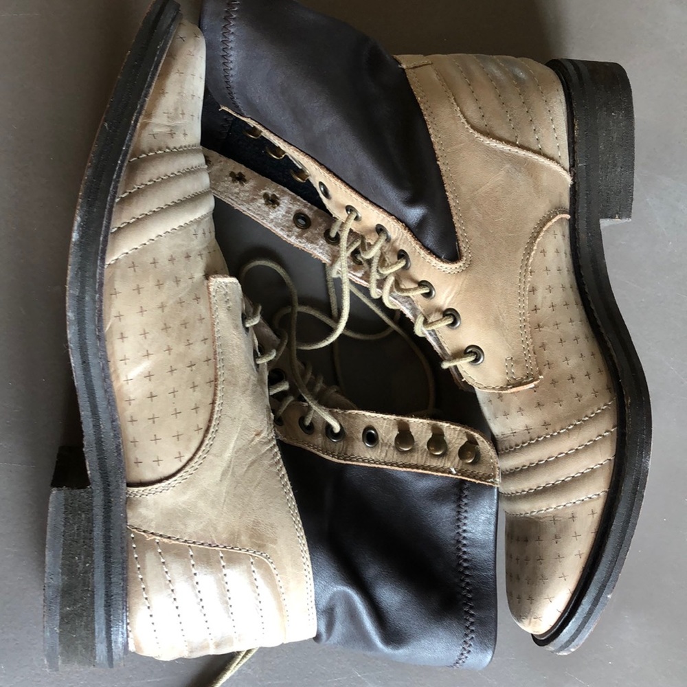 Free People tan/brown leather boots Size 8/ 8.5